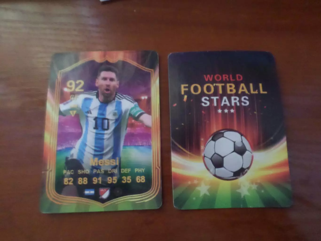 карточка Футбол Месси Аргентина