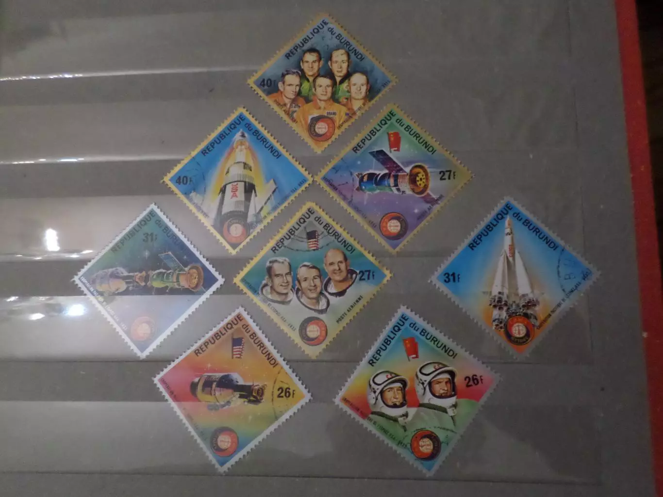 марки Бурунди космос экспериментальный полет Союз-Аполлон 1975 г гаш