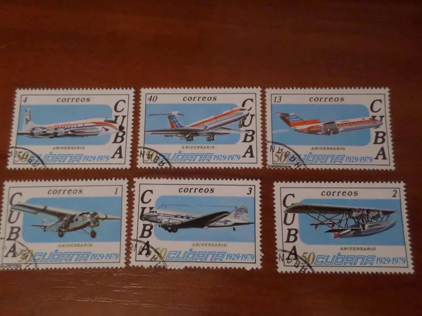 Марки Куба авиация Самолеты 1979 г гаш