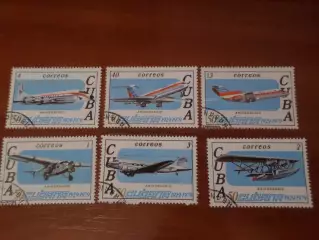Марки Куба авиация Самолеты 1979 г гаш