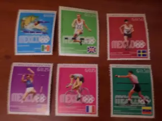 марки Парагвай Олимпийские игры Мехико 1968 г негаш