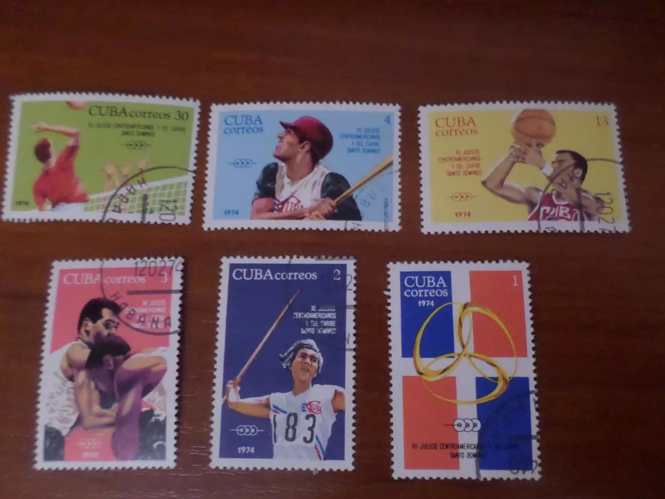 марки Куба спорт 12-е центрально-американские игры 1974 г гаш