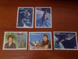 Марки Куба космос 1976 г гаш