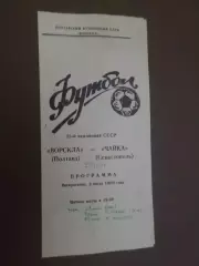 программа Ворскла Полтава - Чайка Севастополь 1989 г