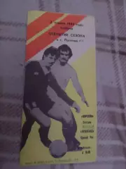 программа Ворскла Полтава - Кривбасс Кривой рог 1988 г