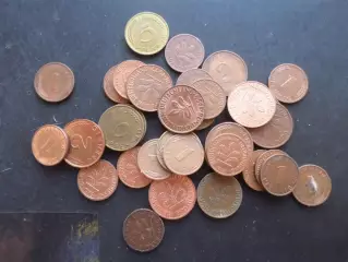 Монеты 1,2,5 пфеннигов ФРГ Германия 40 шт