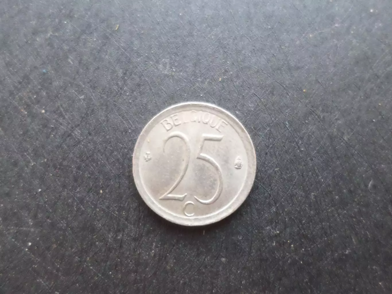 Монеты 25 центов Бельгия 1972 г