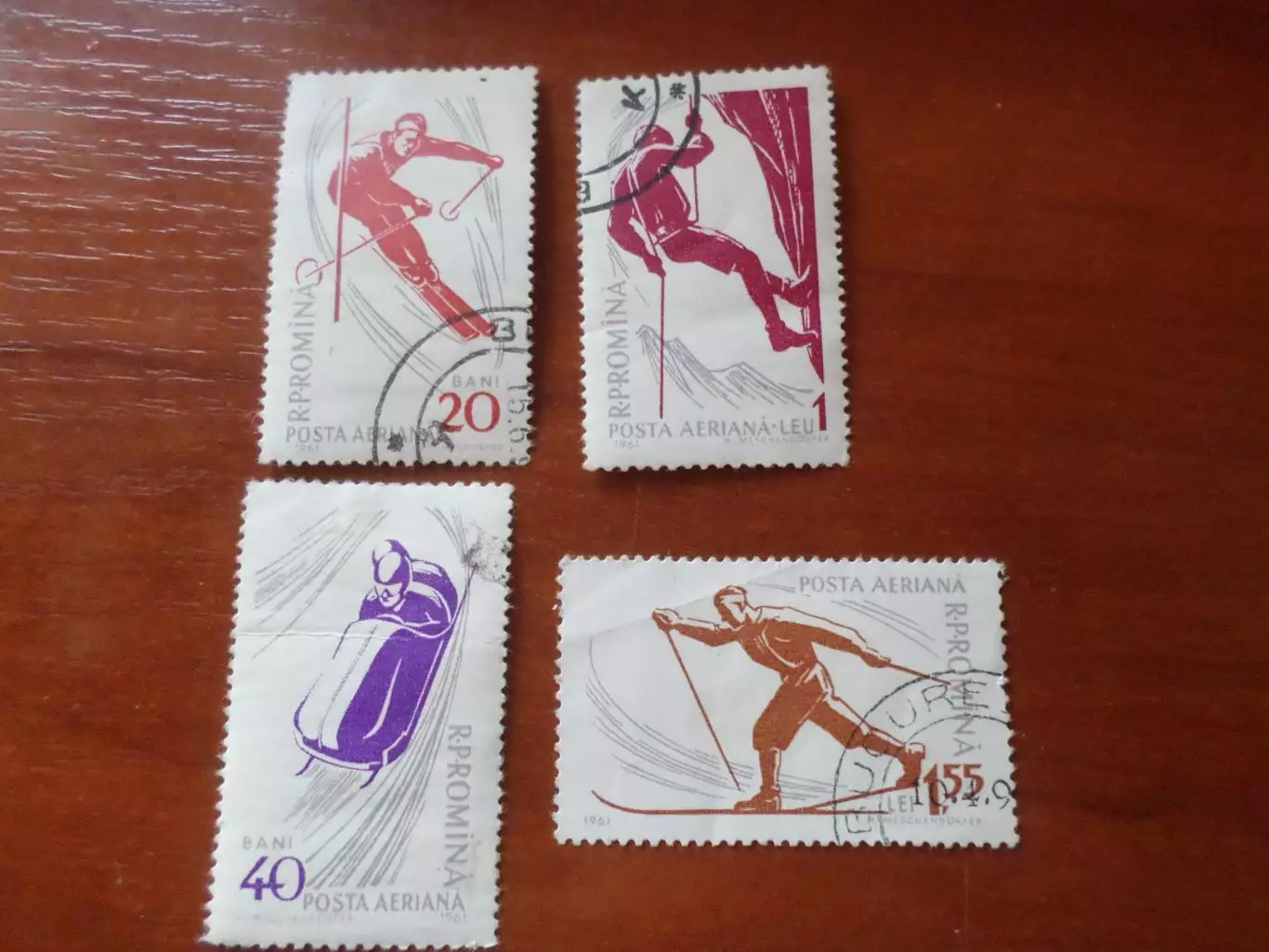 марки Румыния Зимние виды спорта 1961 г гаш