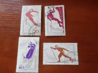 марки Румыния Зимние виды спорта 1961 г гаш