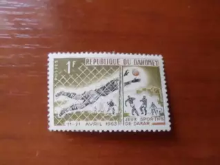 марки Дагомея ( Бенин) Футбол 1963 г негаш