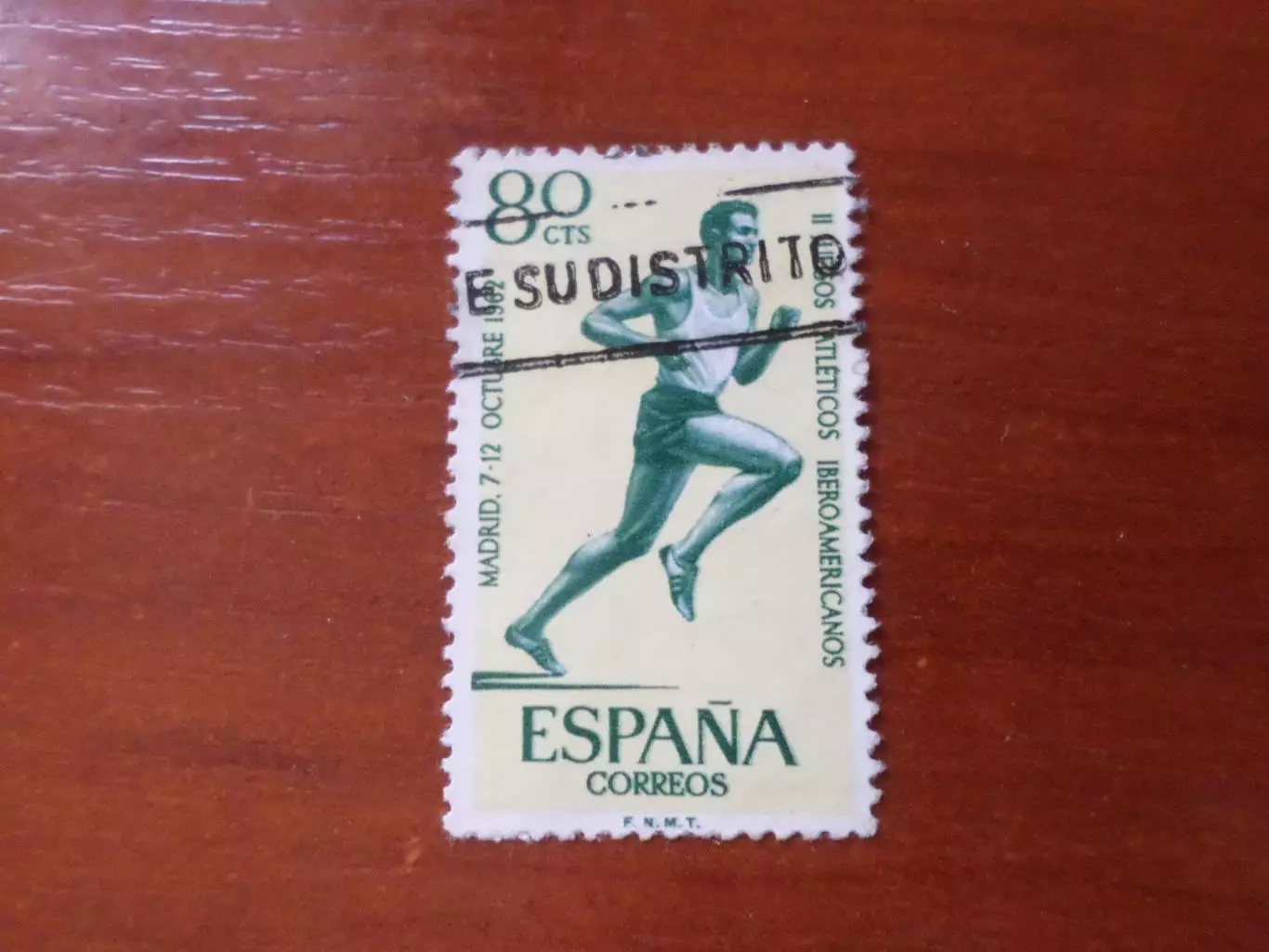 марки Испания Легкая атлетика бег 1962 г гаш