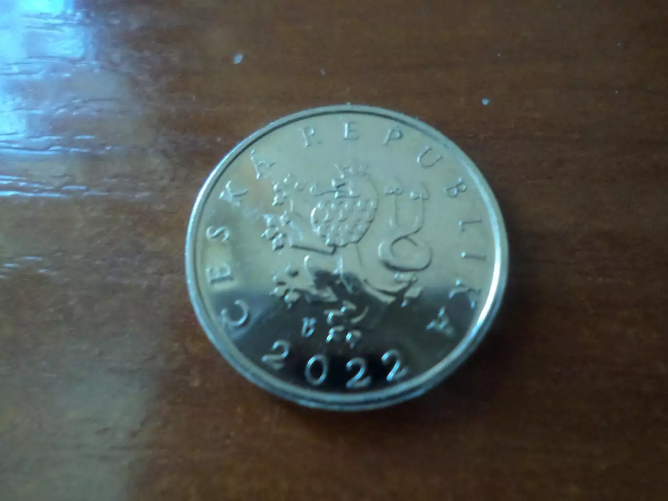 Монета 1 крона Чехия 2022 г 1