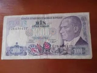 Банкнота 1000 лир Турция 1970 г