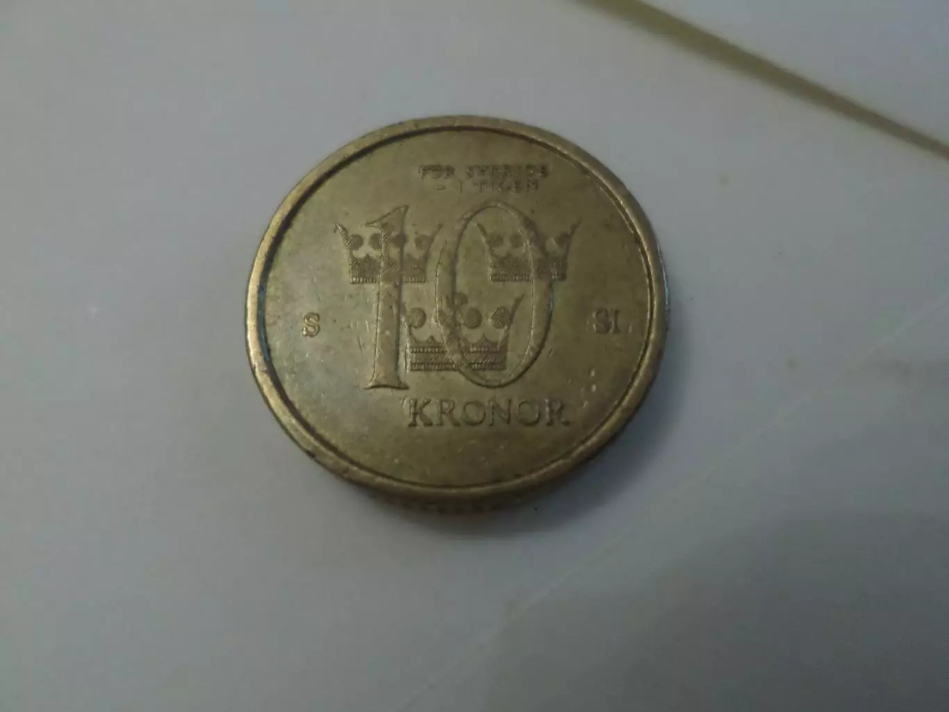 Монета 10 крон Швеция 2008 г