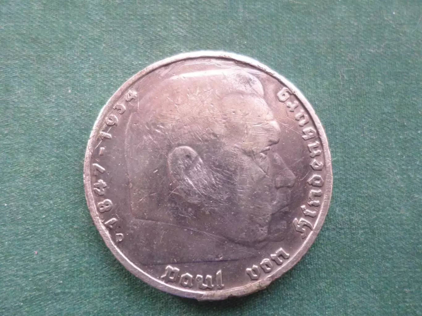 Монета 5 марок рейх Германия 1935 г серебро