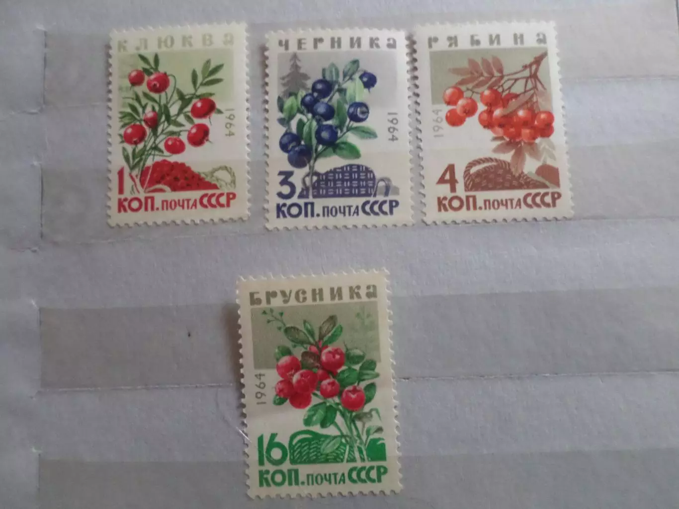 марки СССР флора Ягоды 1964 г негаш