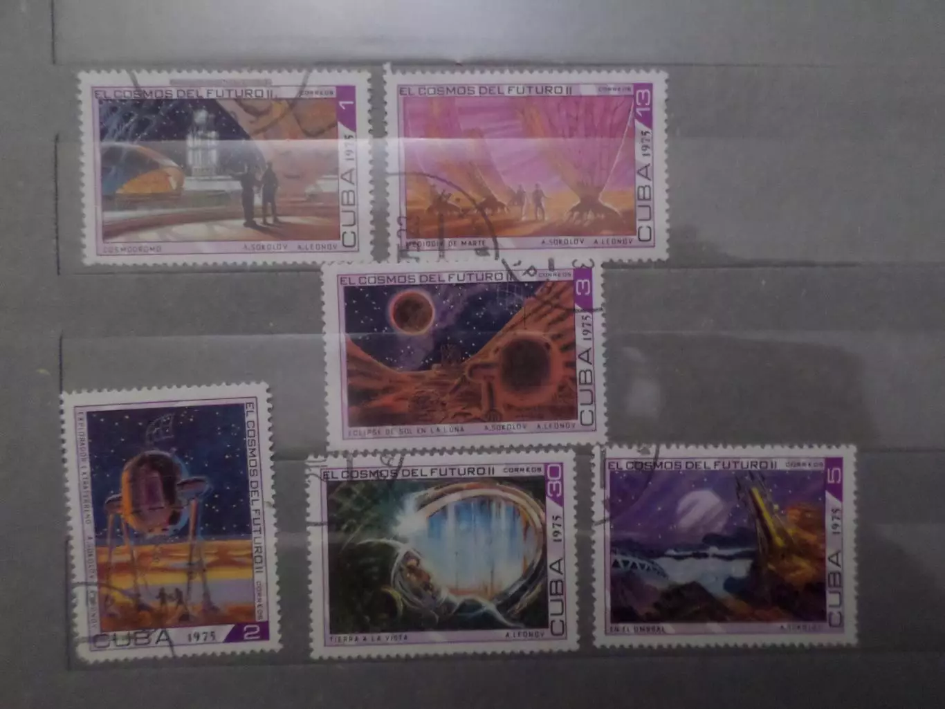 марки Куба Космос будущего 1975 г гаш
