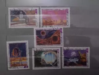 марки Куба Космос будущего 1975 г гаш