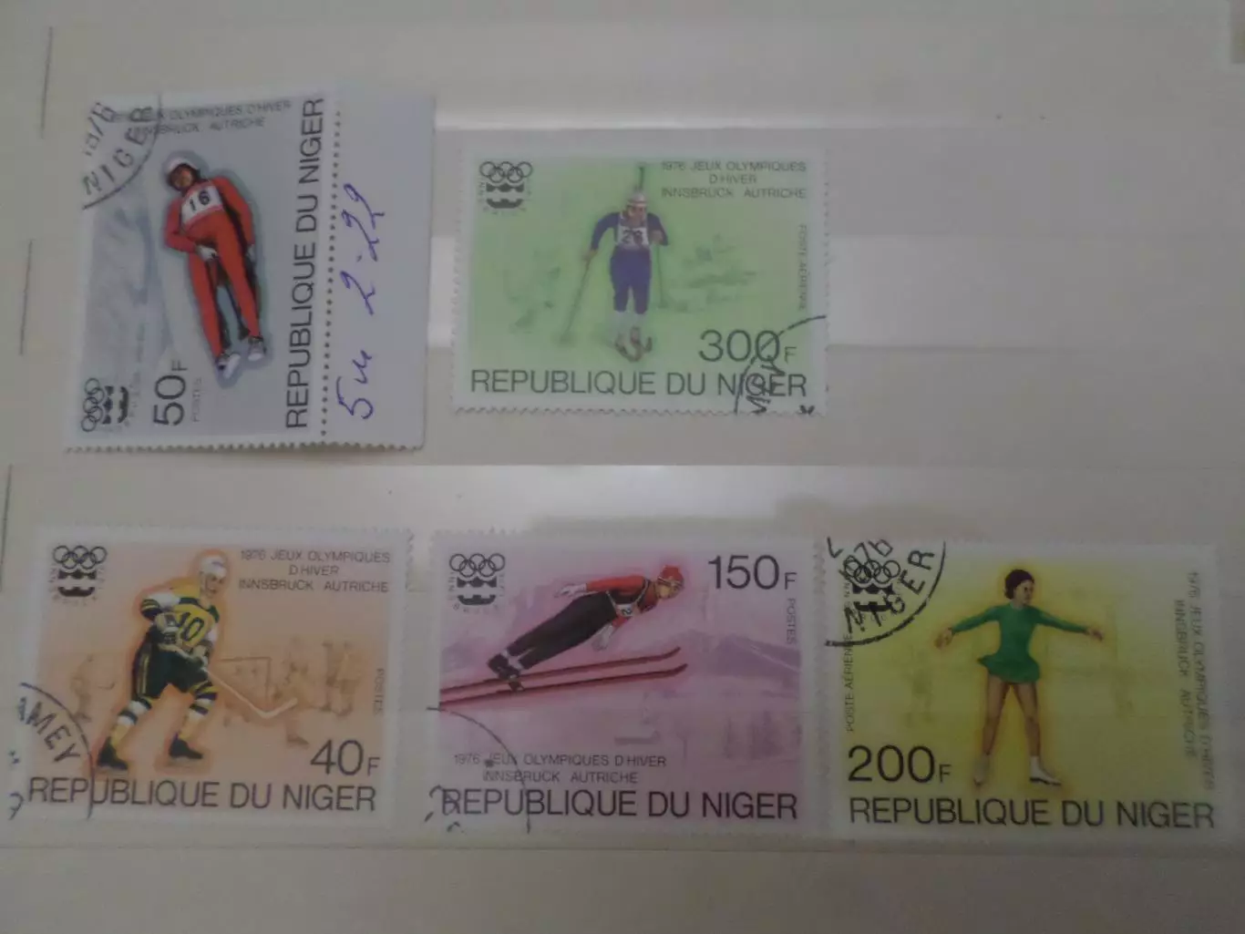 марки Нигер спорт Олимпийские игры 1976 г Инсбрук гаш