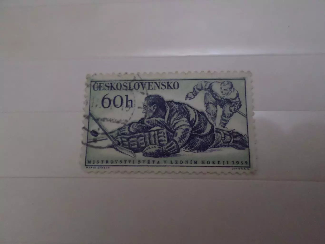 марки Чехословакия Чемпионат мира по хоккею 1959 г гаш