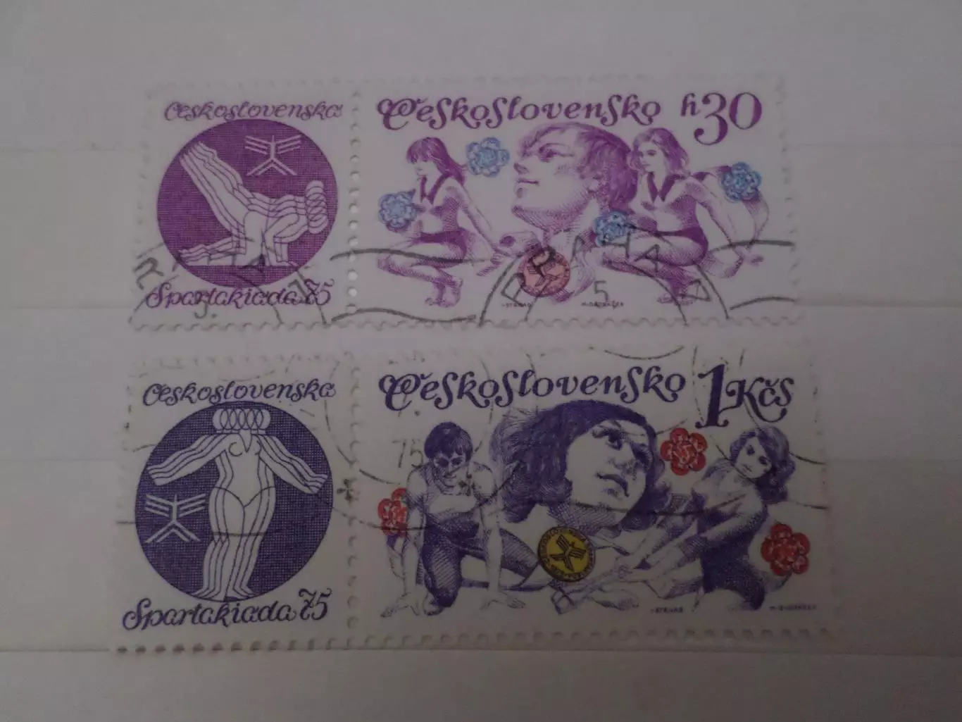 марки Чехословакия спорт Спартакиада 1975 г гаш