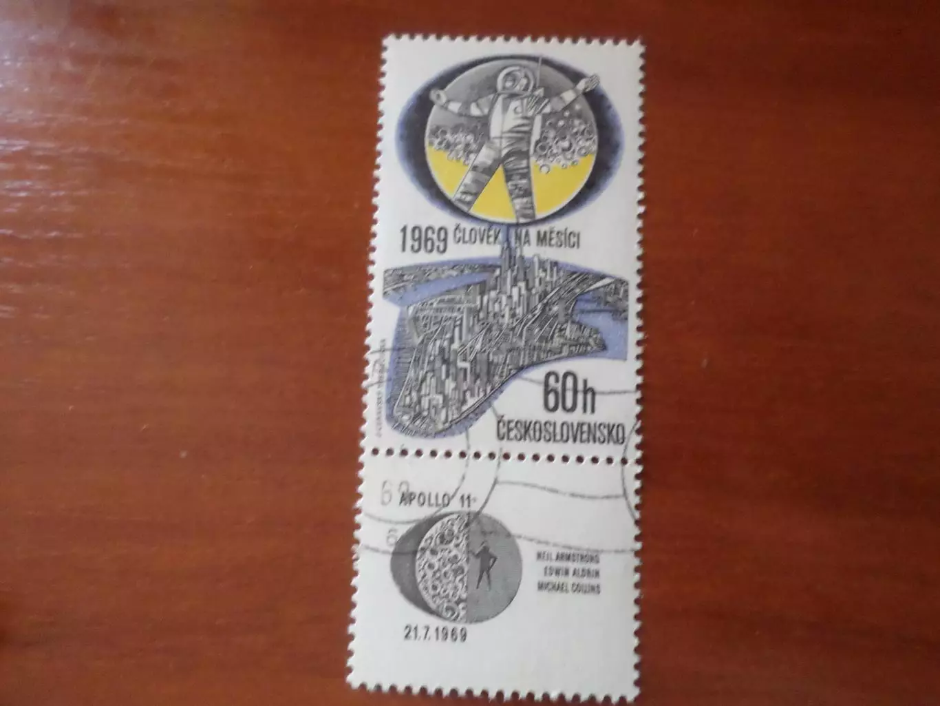 Марки Чехословакия Первый человек на Луне 1969 г гаш