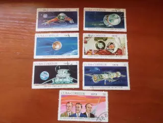 Марки Куба космос 1972 г гаш