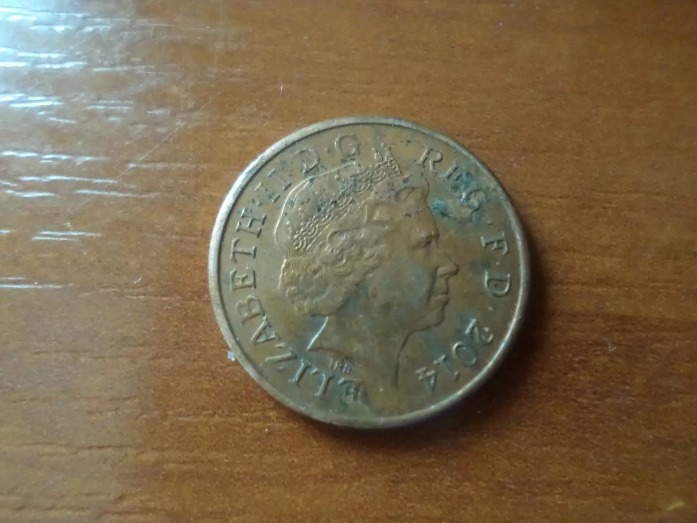 Монета 1 пенс Великобритания 2014 г