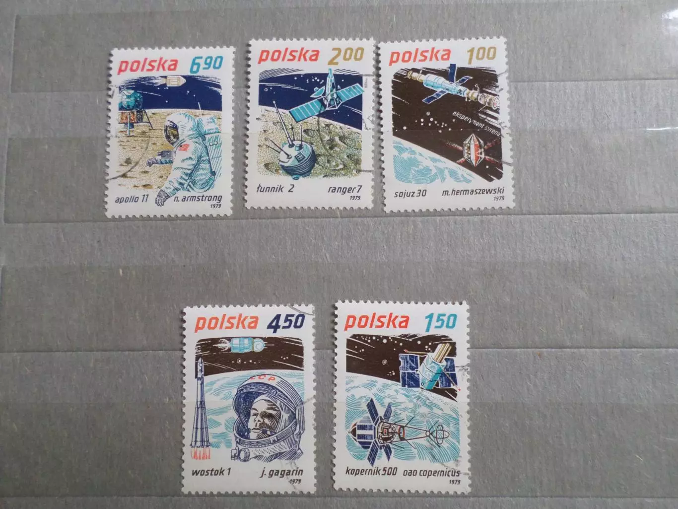 Марки Польша космос Исследование космического пространства 1979 г гаш
