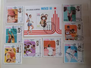 марки Куба Олимпийские игры 1980 г Москва гаш