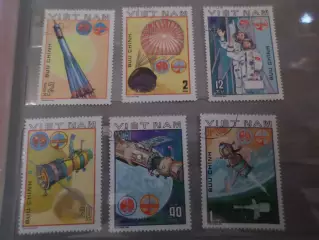 Марки Вьетнам космос Интеркосмос 1980 г гаш