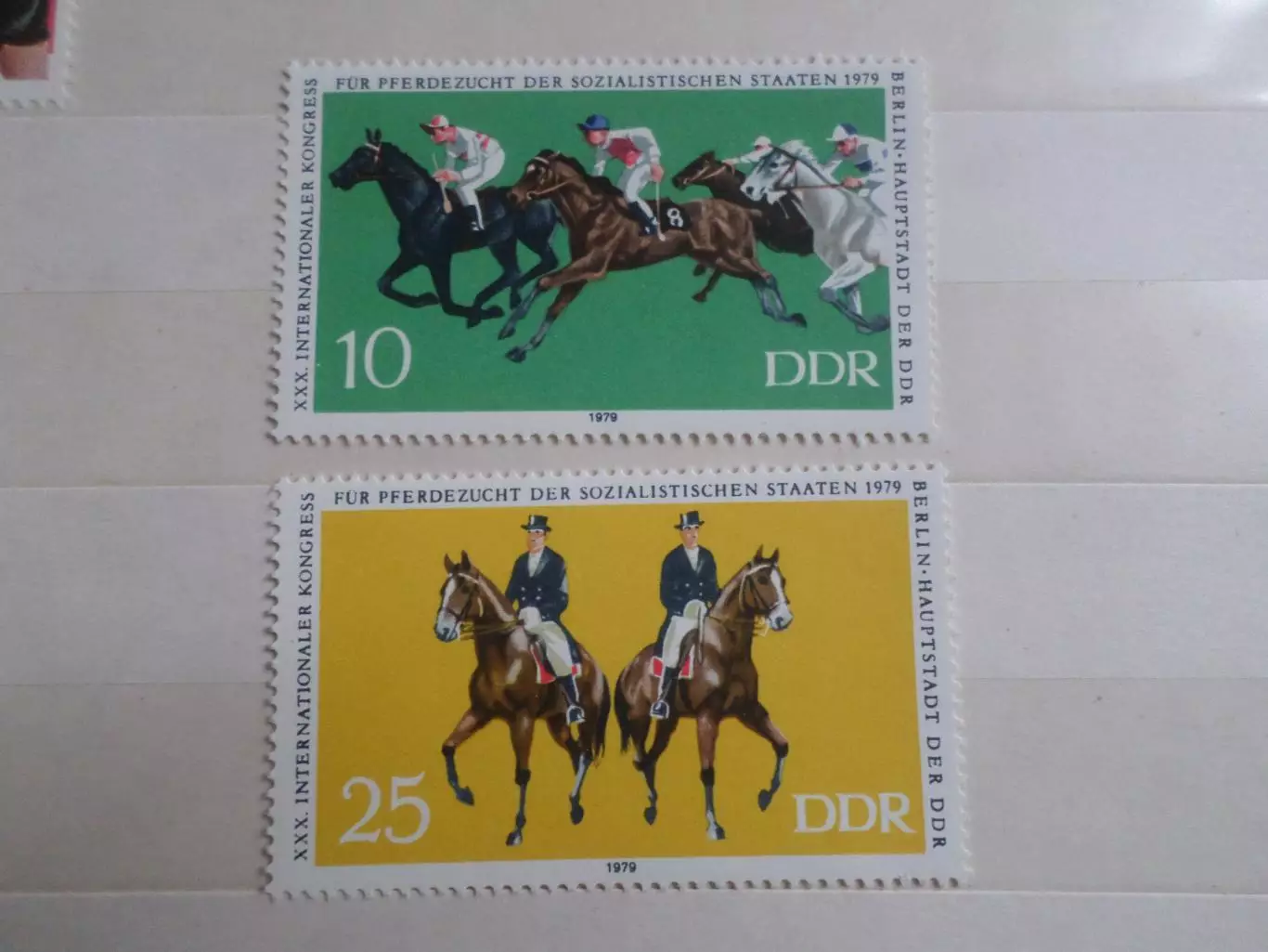 Марки ГДР Конный спорт 1979 г негаш