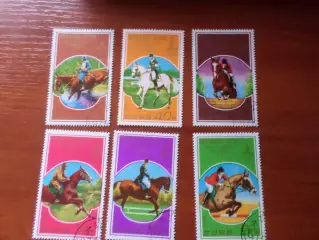 марки КНДР Олимпийские игры Москва 1980 г Конный спорт гаш