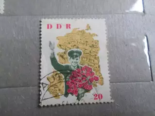 Марки ГДР космос Юрий Гагарин 1963 г гаш