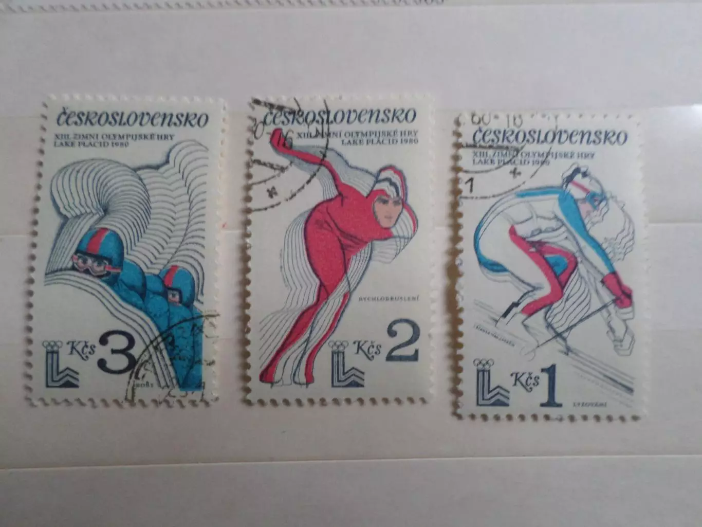 Марки Чехословакия спорт Олимпийские игры Лейк-Плэсид 1980 г гаш