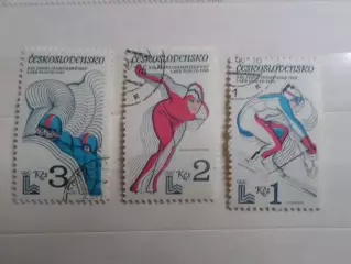 Марки Чехословакия спорт Олимпийские игры Лейк-Плэсид 1980 г гаш