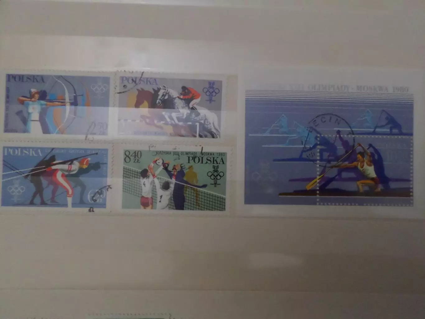 марки Польша Олимпийские игры Москва 1980 г Олимпиада-80 гаш