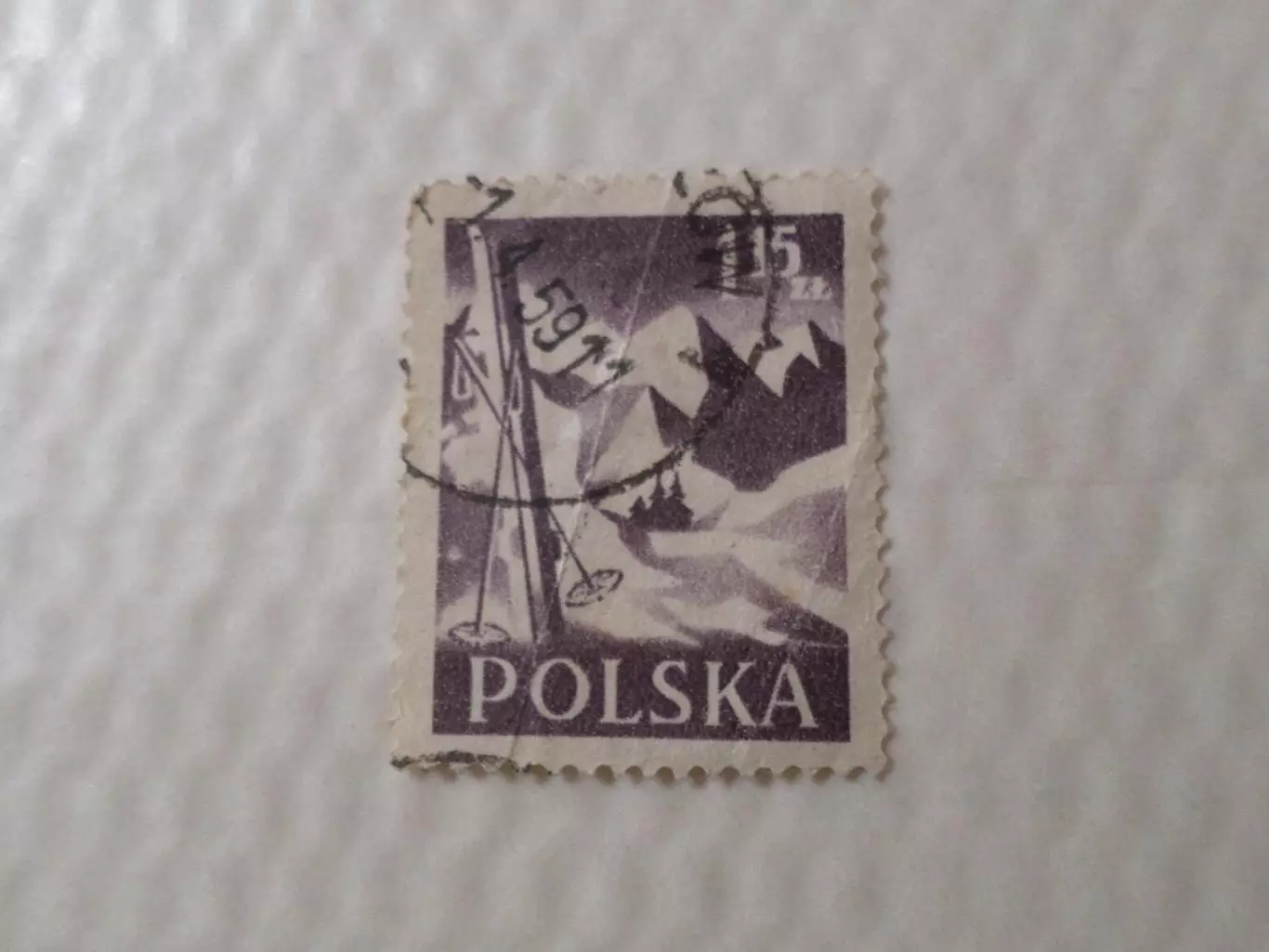 Марки Польша Горнолыжный спорт 1959 г гаш