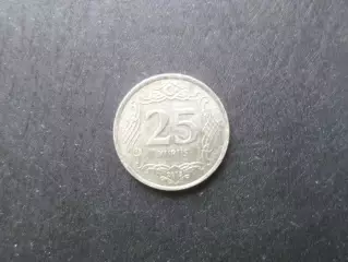 Монета 25 куруш Турция 2015 г