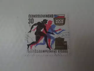 Марки Чехословакия спорт 75 лет олимпийского комитета 1971 г гаш