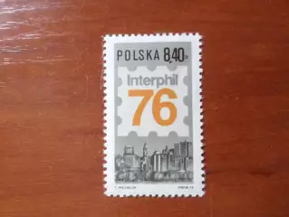 Марки Польша филателистическая выставка Интерфил 1976 г негаш