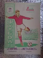 программа Таврия Симферополь - Металлист Харьков 1975 г