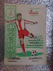 программа Таврия Симферополь - Кайрат Алма-Ата 1976 г