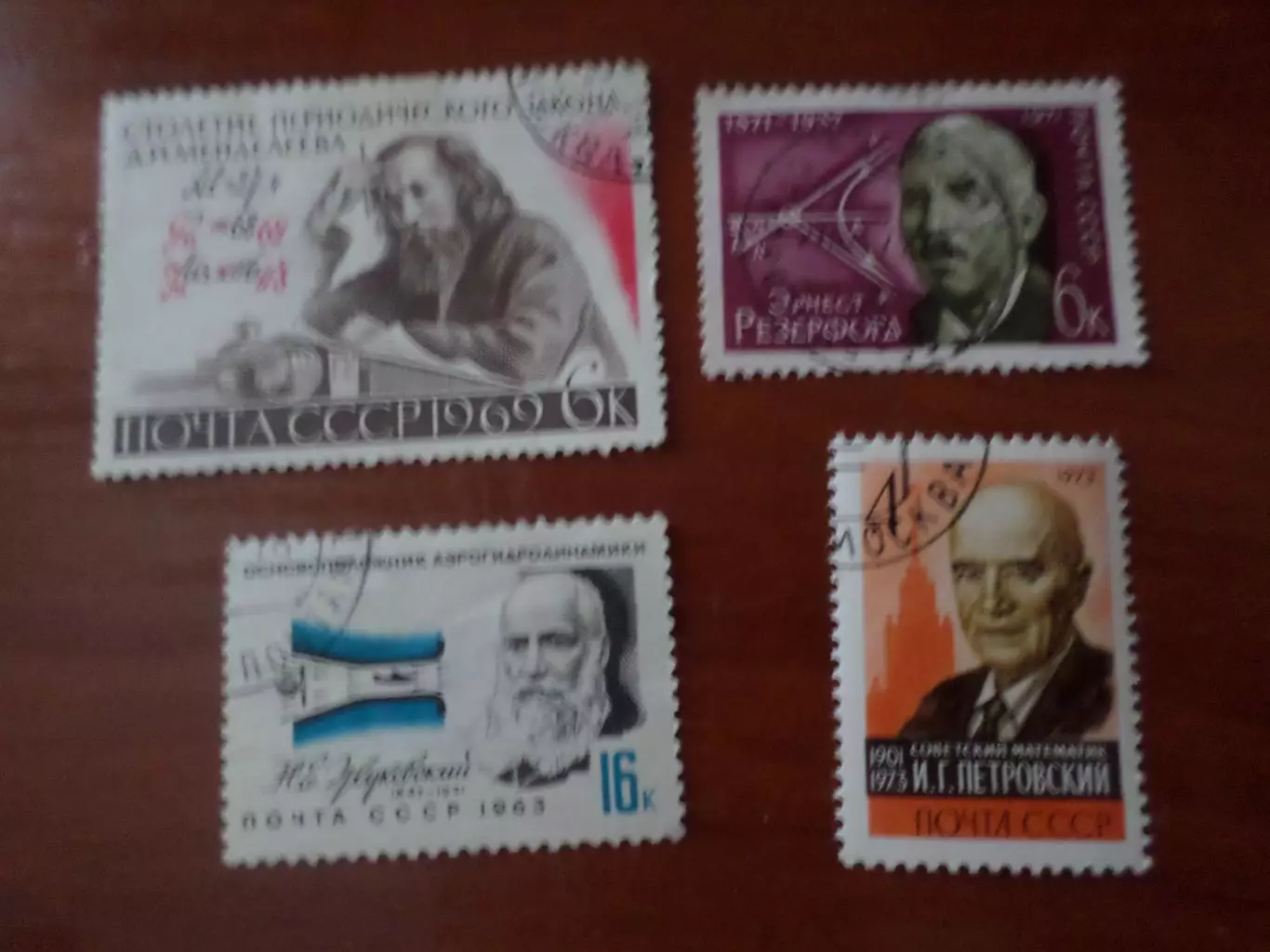 марки СССР личности ученые гаш