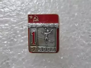 Значок 1 разряд Волейбол накладной