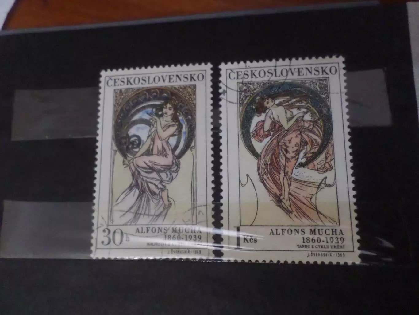 марки Чехословакия Искусство картины Альфонса Мухи 1969 г гаш