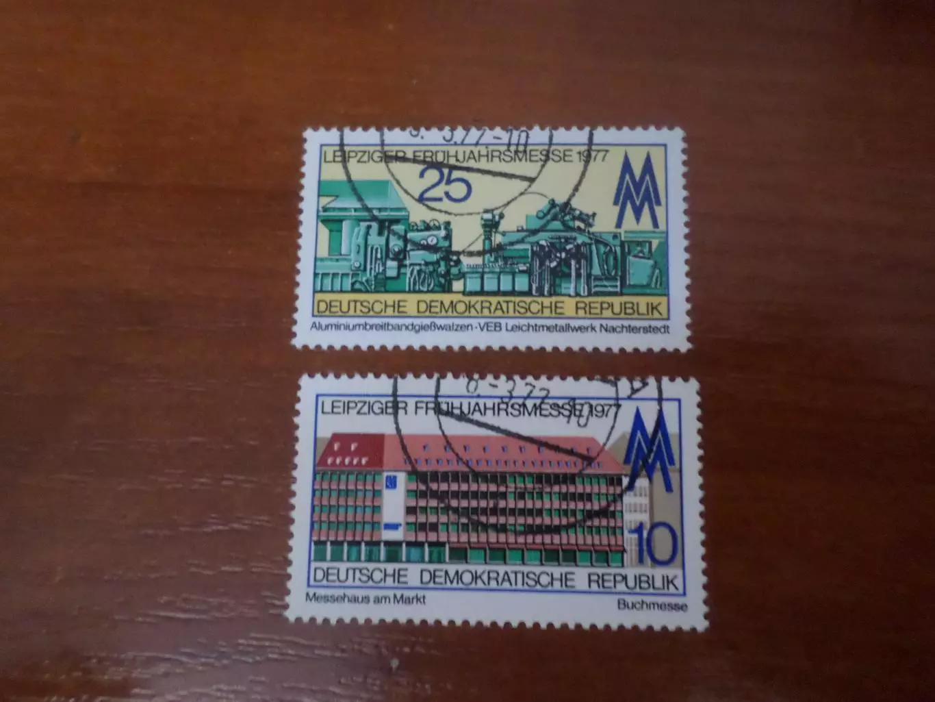 марки ГДР Лейпцигская выставка 1977 г гаш