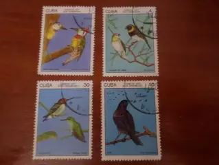 Марки Куба фауна Птицы 1977 г гаш