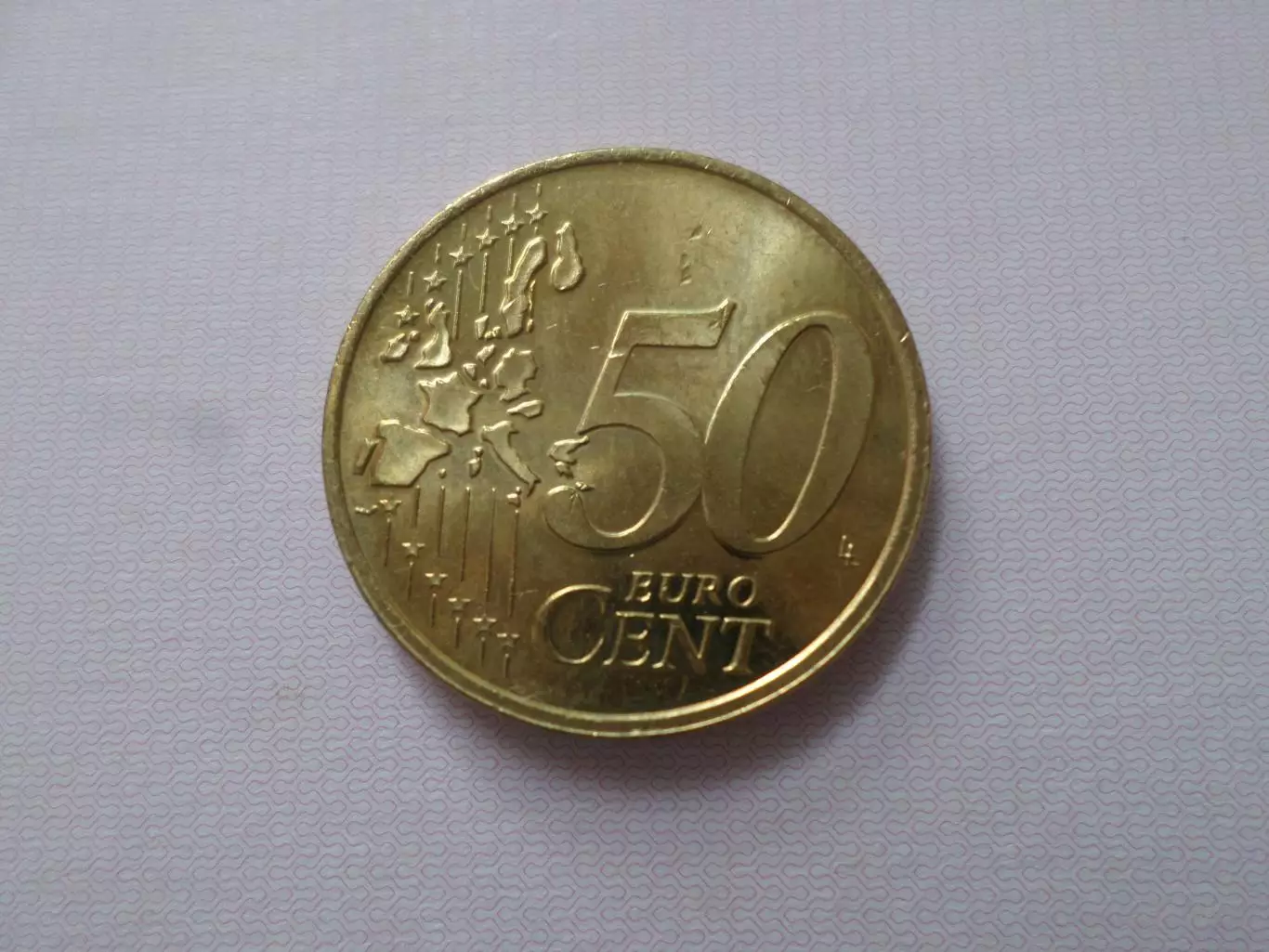Монета 50 евроцентов Люксембург 2002 г 1