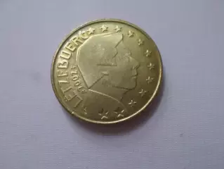 Монета 50 евроцентов Люксембург 2002 г